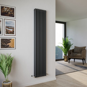 Agadon Kylo 3 Column Radiator 1800 x 380 mm Anthracite - 5858 BTU