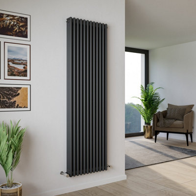 Agadon Kylo 3 Column Radiator 1800 x 560 mm Anthracite - 8787 BTU