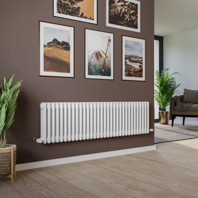 Agadon Kylo 3 Column Radiator 400x1460 mm White - 5565 BTU