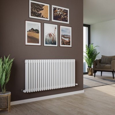 Agadon Kylo 3 Column Radiator 600 x 1190 mm White - 6365 BTU