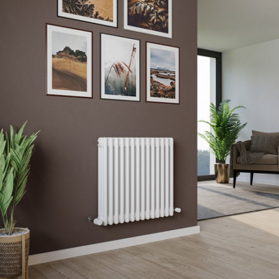Agadon Kylo 3 Column Radiator 600 x 650 mm White - 2733 BTU - 5 Year ...