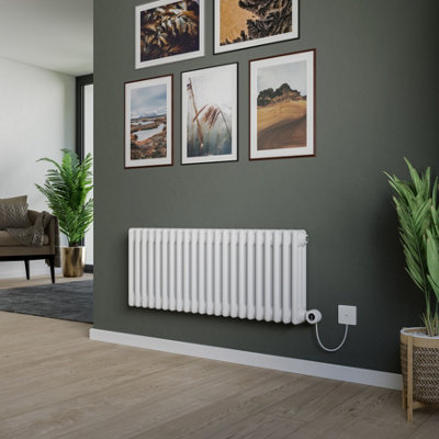Agadon Kylo Electric 3 Column Radiator 400 x 1010 mm White - 900W Smart ...