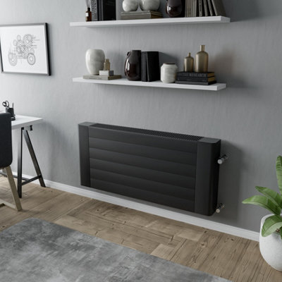 Agadon Lisbon Designer LST Convector 600 x 1330 mm Black - 5440 BTU - 10 Years Guarantee