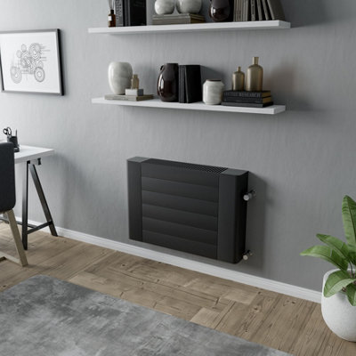 Agadon Lisbon Designer LST Convector 600 x 880 mm Black - 3184 BTU - 10 Years Guarantee