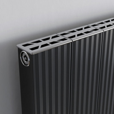 Agadon Madrid Aluminium Designer Radiator 1800 x 500 mm Anthracite - 4208 BTU - 10 Years Guarantee