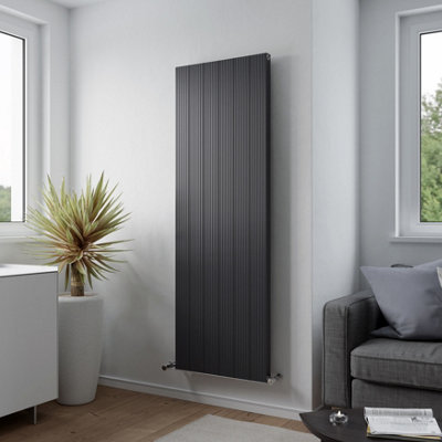 Agadon Madrid Aluminium Designer Radiator 1800 x 600 mm Anthracite - 5048 BTU - 10 Years Guarantee