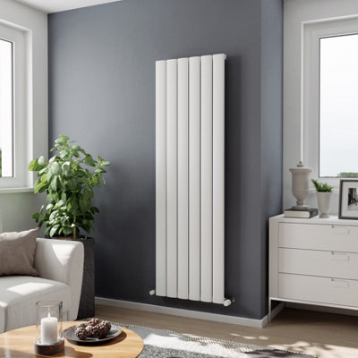 Agadon Milan Aluminium Designer Radiator 1800 x 565 mm White - 4195 BTU - 10 Years Guarantee