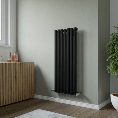 Agadon Neo Designer Radiator 1000 x 410 mm Textured Black - 1707 BTU - 10 Years Guarantee