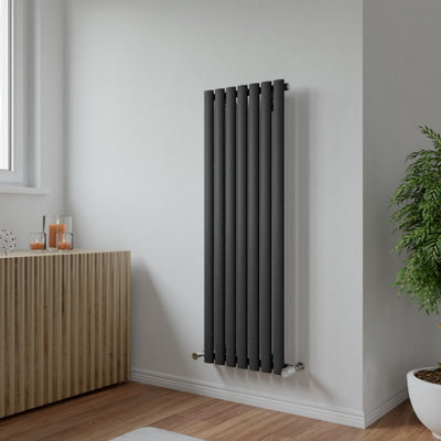Agadon Neo Designer Radiator 1200 x 410 mm Textured Anthracite - 2021 BTU - 10 Years Guarantee