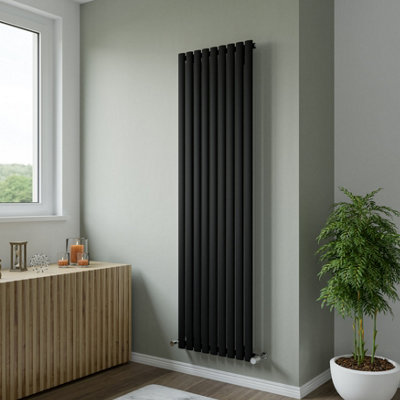 Agadon Neo Designer Radiator 1800 x 526 mm Textured Black - 3795 BTU ...