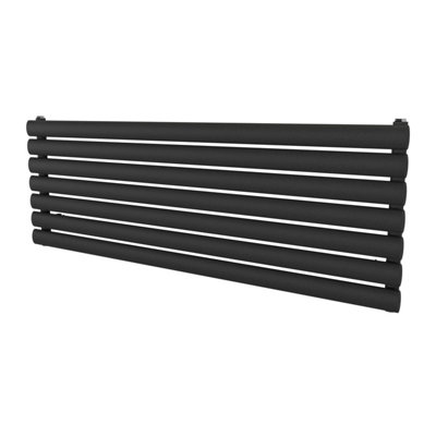 Agadon Neo Horizontal Designer Radiator 410 x 1200 mm Textured Anthracite - 1846 BTU - 10 Years Guarantee - 3