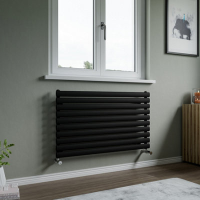 Agadon Neo Horizontal Designer Radiator 584 x 1000 mm Textured Black ...