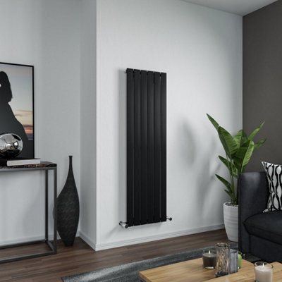 Agadon Panio Designer Panel Radiator 1500 x 445 mm Textured Black - 2461 BTU - 10 Year Guarantee Price Comparisons | Compare The Build