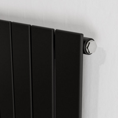 Agadon Panio Designer Panel Radiator 1500 x 445 mm Textured Black - 2461 BTU - 10 Year Guarantee