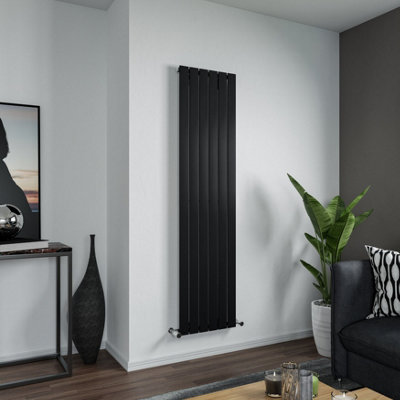 Agadon Panio Designer Panel Radiator 1800 X 445 Mm Textured Black 