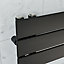 Agadon Panio Up Designer Panel Towel Radiator 1195 x 500 mm Black - 2109 BTU - 10 Years Guarantee