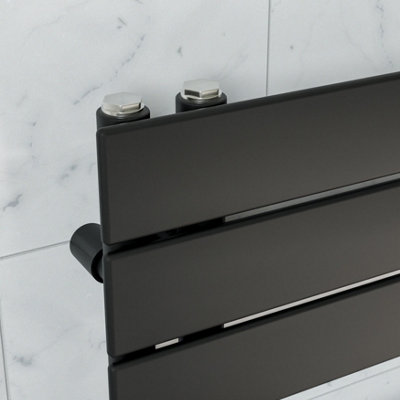 Agadon Panio Up Designer Panel Towel Radiator 1495 x 600 mm Black - 2928 BTU - 10 Years Guarantee