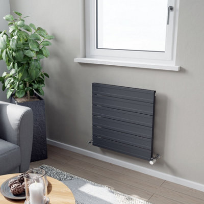 Agadon Rome Aluminium Designer Radiator 603 x 600 mm Textured Anthracite - 1167 BTU - 10 Years Guarantee