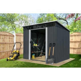 Agadon Skylight Metal Shed 6x8ft Anthracite