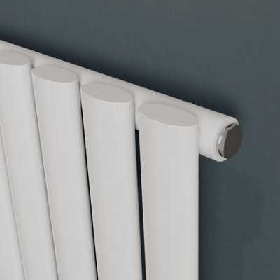 Agadon Solo Designer Oval Tube Radiator 1800 x 600 mm White - 4178 BTU - 5 Year Guarantee