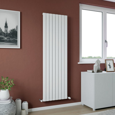 Agadon Vienna Aluminium Designer Radiator 1800 x 555 mm White - 3744 BTU - 10 Years Guarantee