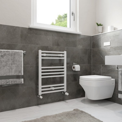 Agadon Willow Designer Towel Radiator 677 x 500 mm White - 928 BTU - 10  Years Guarantee | DIY at Bu0026Q