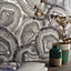 Agate Wallpaper In Amethist And Grey