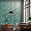 Agate Wallpaper In Jade and Blue