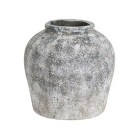 Aged Vase - Ceramic - L29 x W29 x H30 cm - Stone