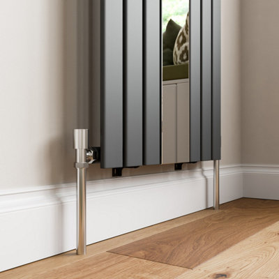 Agnite 1800 x 600mm Single Flat Panel Vertical Mirror Radiator Rad ...