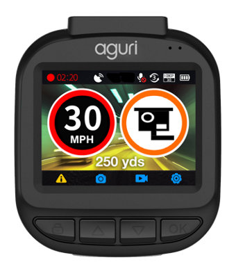 Aguri DX1200 Dash Cam & GPS Speed Trap Detector