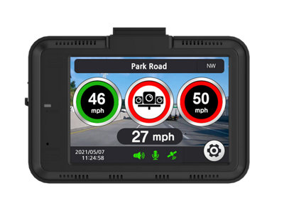 Aguri DX4000 Drive Assist GPS Dash Cam, Speed Trap Detector & Speed Limit Alert System