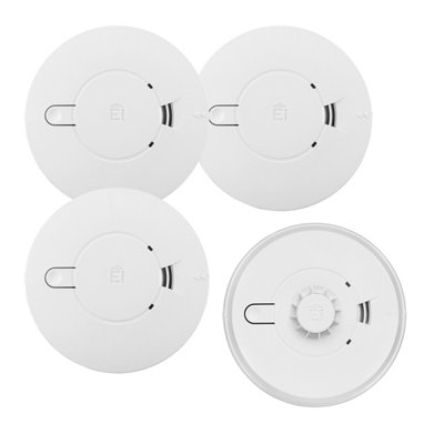 Aico Ei140e series 3 Smoke 1 Heat Kit -  Fully Compliant Mains Powered Smoke Alarms with Battery Back Up