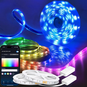 Aigostar 10m Smart LED Strip Lights, WiFi App Control Compatible with Alexa and Google Assistant(5mX2 sets)