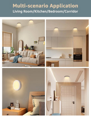 Aigostar 12W LED Ceiling Lights, 1300LM Round LED 3000K Warm White Pack ...