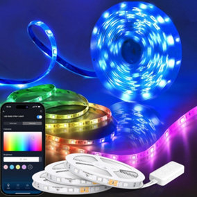 Aigostar 15m Smart LED Strip Lights, WiFi App Control Compatible with Alexa and Google Assistant(5mX3)