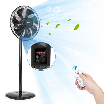 Aigostar 16'' Oscillating Pedestal Fan Fan with Remote Control, 8-Hour Timer, 3 Speeds 3 Modes Price Comparisons | Compare The Build