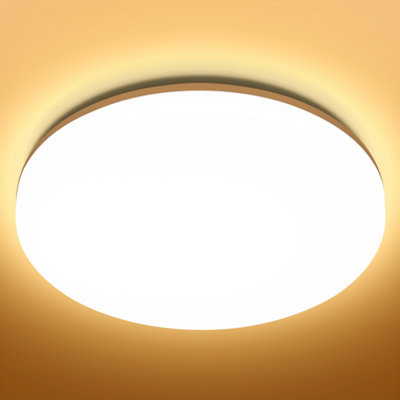 Aigostar 18W Bathroom Ceiling Light, 2100LM LED Light IP54 Waterproof 3000K Warm White