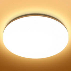Aigostar 18W Bathroom Ceiling Light, 2100LM LED Light IP54 Waterproof 3000K Warm White