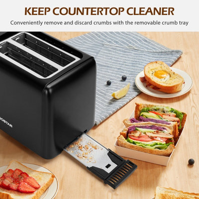 Aigostar 2 Slice Toaster with Warming Rack, 750W