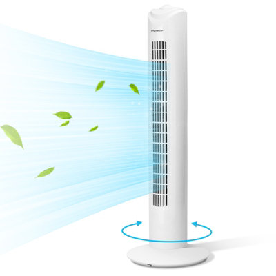 Aigostar 30" Tower Fan with with 3 Speeds Portable Floor Bladeless Childs Fan for Living Room Home Kids Bedroom Office, White Price Comparisons | Compare The Build