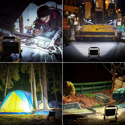 Aigostar LED Work Light, 100W Job Site Light 9000LM With 13ft Wire & Switch