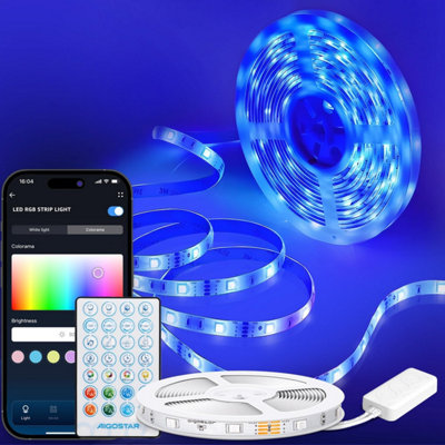 Aigostar 7.5m Smart LED Strip Lights with Remote Control, WiFi App ...