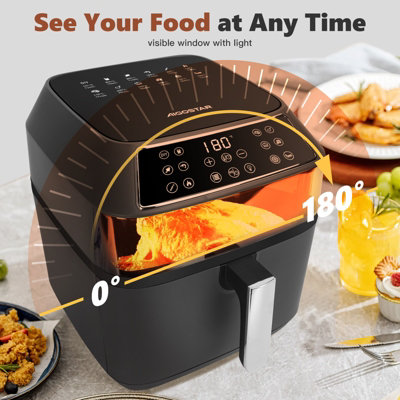 Aigostar Air Fryer With Viewing Window 1700W 8L Black