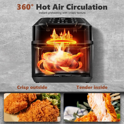 Aigostar Air Fryer With Viewing Window 1700W 8L Black