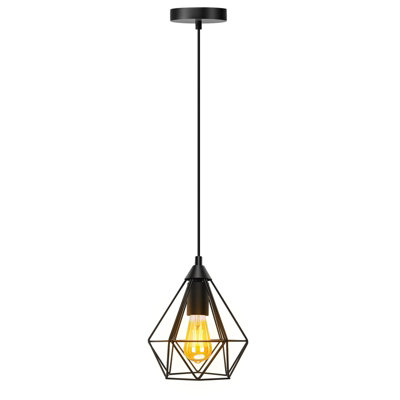 Aigostar Black Industrial Ceiling Pendant Light Compatible with E27 Bulb(Not Included)