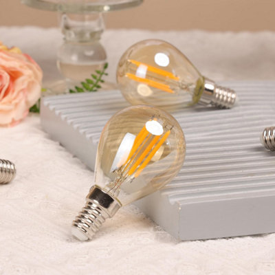 Aigostar E14 LED Bulb Vintage Small Light Golf Ball Bulb 6W 660LM 2200K Warm White 51W