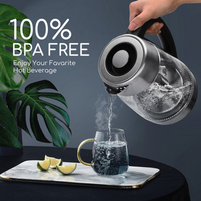 Aigostar Electric Kettle Glass with Filter Keep Warm Various