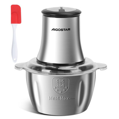 Aigostar Food Processor 500W Vegetable Chopper 1.8L Stainless Steel Bowl