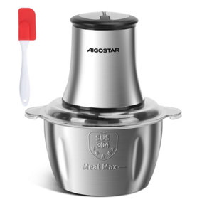 Aigostar Food Processor 500W Vegetable Chopper 1.8L Stainless Steel Bowl